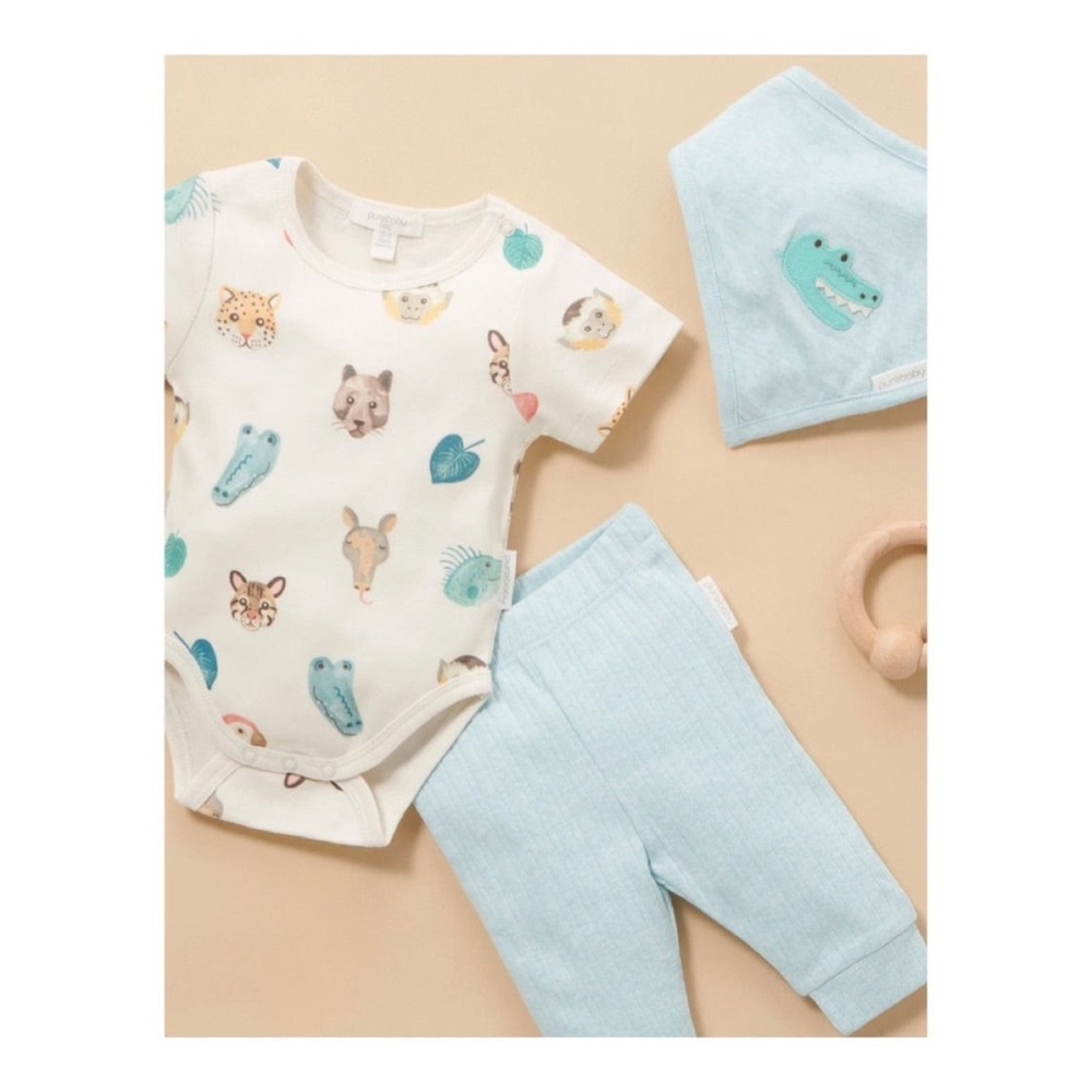 PURE BABY “Jungle Faces” 3-Piece Gift Set